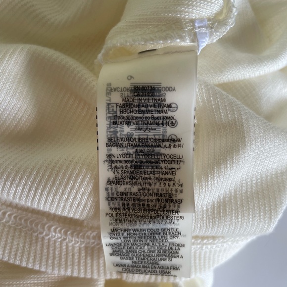 BCBGMaxazria Ivory Sleeveless Ruffle Top XS NWOT - Picture 5 of 5